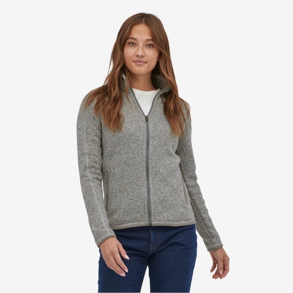 Patagonia grey better sweater fill zip jacket